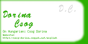 dorina csog business card